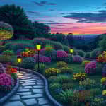 Solar-powered garden lights for a greener glow