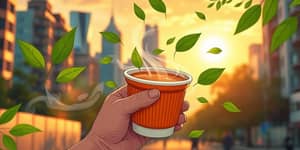 Carry your coffee guilt-free with a collapsible cup
