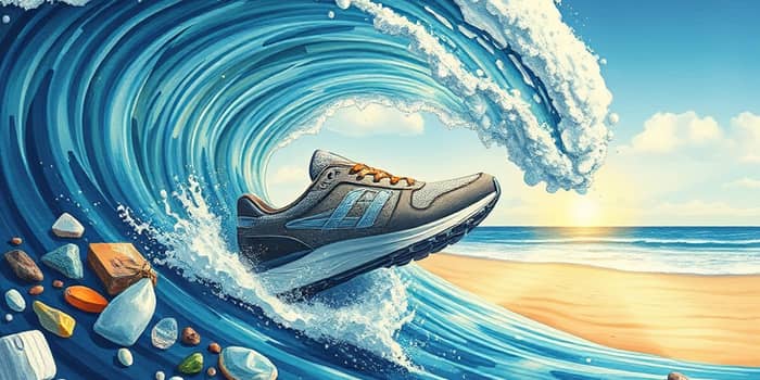 The sneakers made entirely from ocean plastic