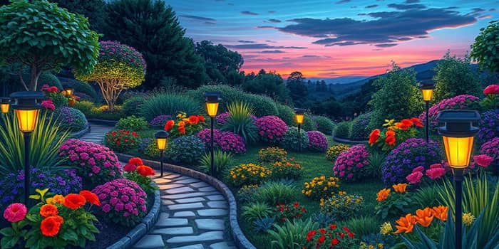 Solar-powered garden lights for a greener glow
