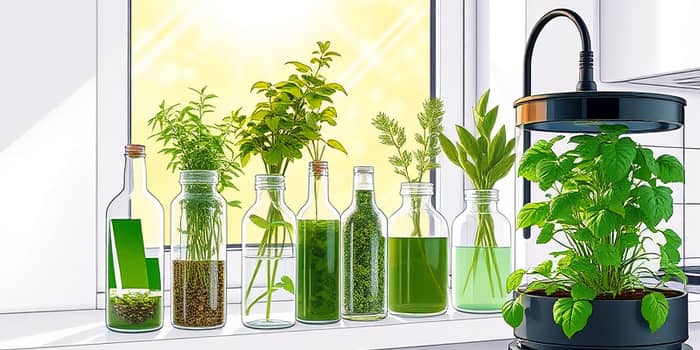 Grow herbs indoors with zero soil